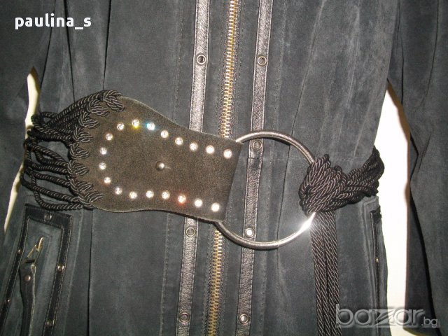 Манто ”Ulla Popken” / естествен велур и кожа / голям размер , снимка 8 - Палта, манта - 16951950