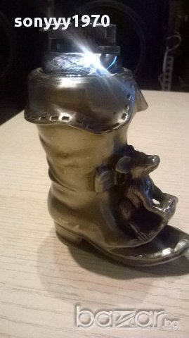 Ретро запалка-ботуш 12/9/6 см-внос швеицария, снимка 2 - Антикварни и старинни предмети - 15966884