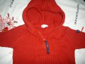 Червен пуловер с качулка, снимка 6