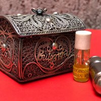 Ампула с розово масло в сребърна филигранна кутийка , снимка 7 - Антикварни и старинни предмети - 24222948