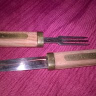 Стар комплект нож+вилица-25см-внос швеицария, снимка 12 - Антикварни и старинни предмети - 17682853