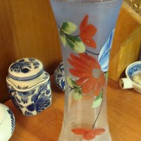 Великолепна ваза арт деко ръчно рисувана ваза, снимка 3 - Декорация за дома - 24264273