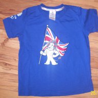 сини детски тениски с лъвче на адидас-размер-98-104 , снимка 2 - Детски тениски и потници - 7485826