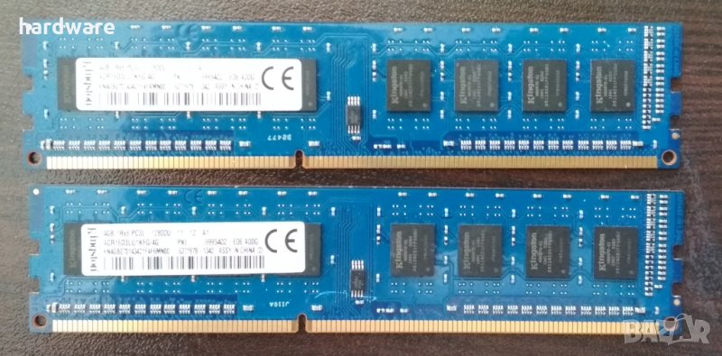 десктоп рам памет ram ddr3  2 x 4gb kit kingston 1600mhz, снимка 1