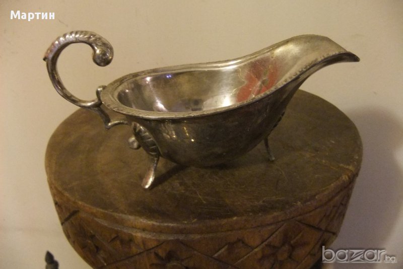 Стар масивен посребрен - Съд  (00807), снимка 1