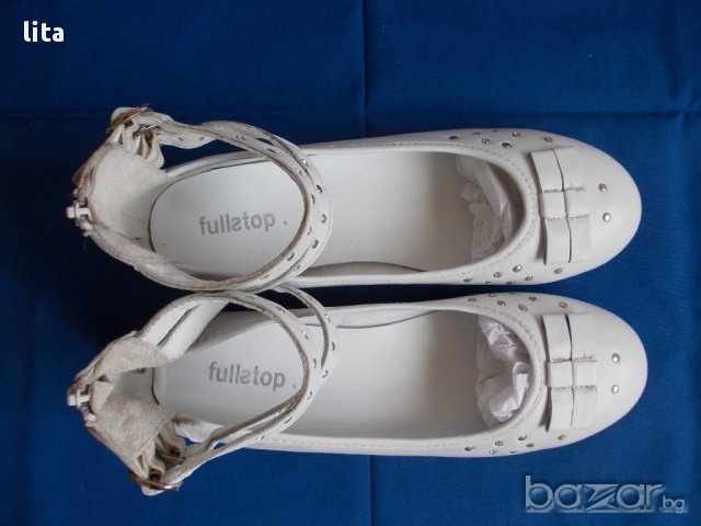 Балетки кожени бели № 37, снимка 3 - Дамски ежедневни обувки - 15831562