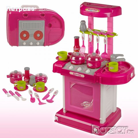 Детска кухня с аксесоари, снимка 2 - Кукли - 18419133