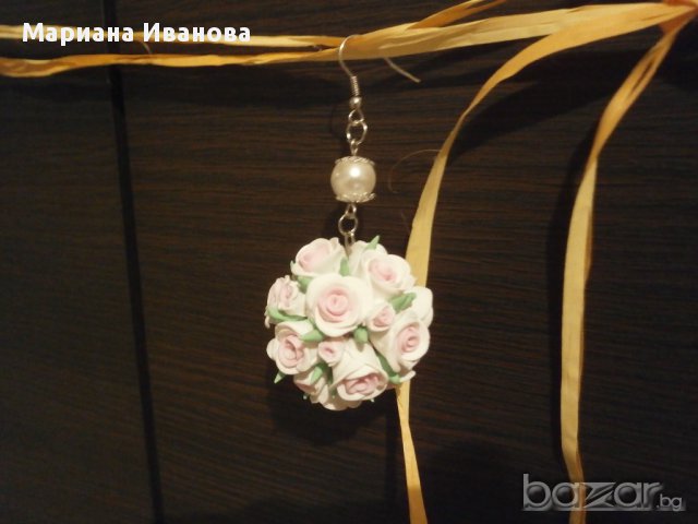 обеци "рози", снимка 3 - Обеци - 11376396