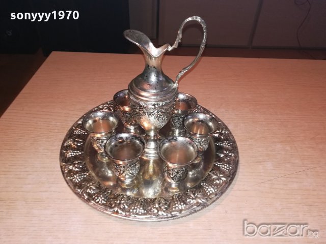 ретро колекция-поднос с кана и 6 чаши-внос швеицария, снимка 3 - Колекции - 20403358