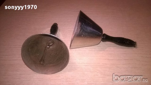 Камбани-2бр с ковани пирони-12х7см-внос швеицария, снимка 9 - Антикварни и старинни предмети - 17142857