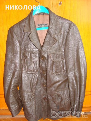 Мъжки сака/якета от естествена кожа с БОНУС риза, снимка 4 - Сака - 16059059