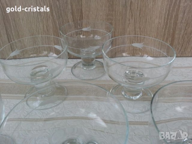 ретро стъклени купички чаши , снимка 6 - Антикварни и старинни предмети - 23052957