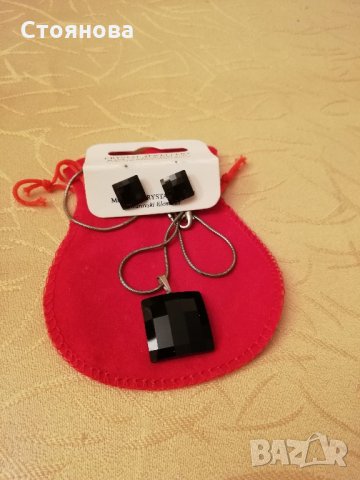 Комплект от колие и обеци Swarovski , снимка 4 - Бижутерийни комплекти - 22020500