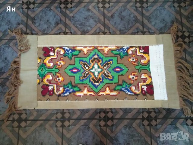 Старо Българско Тъкано Извезано Пано/Гоблен/Каре/Килимчe, снимка 2 - Други - 24785969