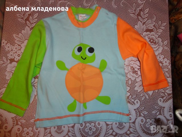 ватирана блуза с костенурка, снимка 1 - Бебешки блузки - 22797065