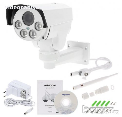 FULL HD 2MP 1080P Моторизирана PTZ WIFI IP Камера Varifocal 4X Zoom Kарта Слот УдароВодоуст, снимка 15 - Камери - 18307557