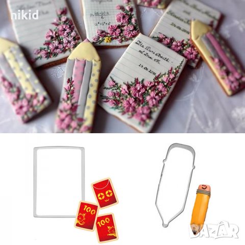 Правоъгълник тетрадка метална форма резец украса торта фондан сладки др