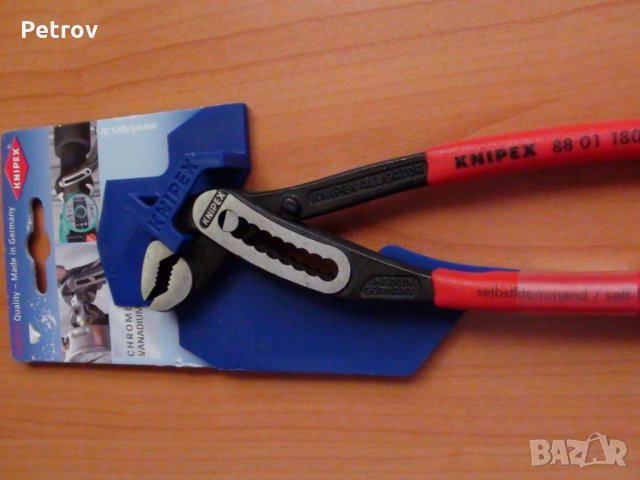  KNIPEX 88 01 180 SB "ALLIGATOR"(още по-здрав от "Cobra")- Клещи Гарги 180 mm, Germany, снимка 2 - Клещи - 25422218
