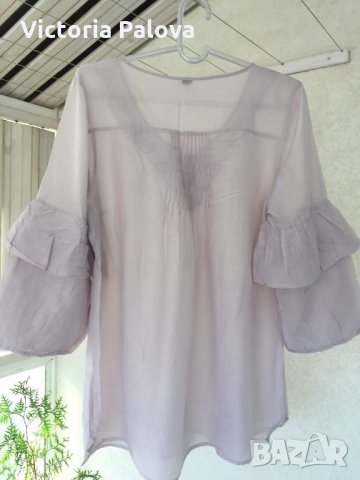 Разкошна блуза коприна и памук, снимка 6 - Туники - 25593818