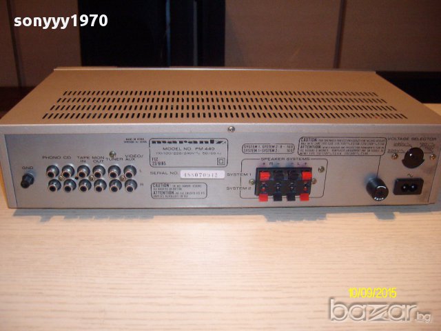 marantz pm-440-stereo amplifier made in japan-в златисто-внос швеицария, снимка 10 - Ресийвъри, усилватели, смесителни пултове - 11853759