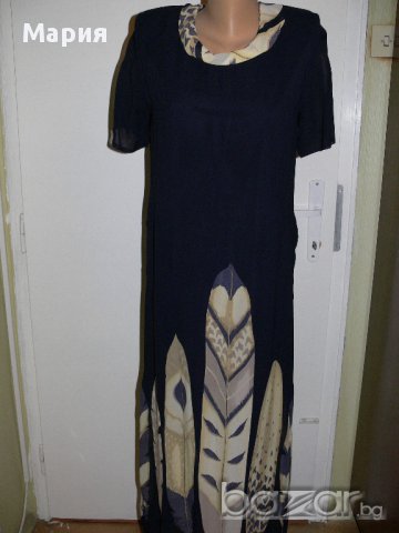 Тъмно синя официална дълга рокля , снимка 5 - Рокли - 12704534