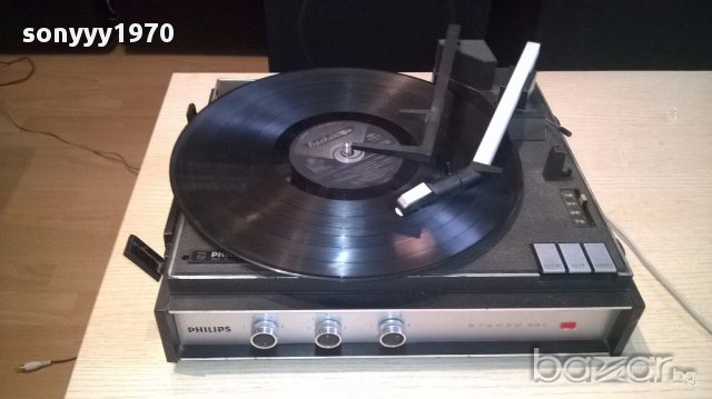 Philips stereo 347-ретро грамофон с усилвател-внос швеицария, снимка 3 - Грамофони - 14743023