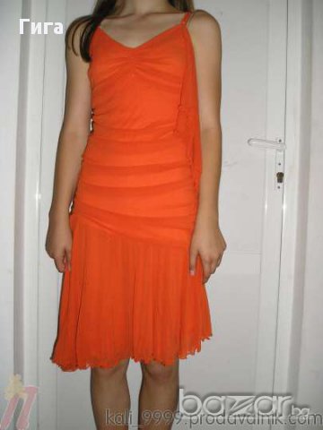 Нова оранжева рокля, снимка 2 - Рокли - 18156467