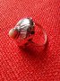 Стар  сребърен пръстен с  ест. перла ,ръчна изработка, снимка 1 - Пръстени - 18032477