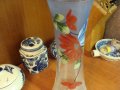 Великолепна ваза арт деко ръчно рисувана ваза, снимка 3