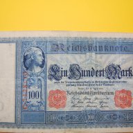 100 марки Германия 1910 червен печат, снимка 1 - Нумизматика и бонистика - 10296653
