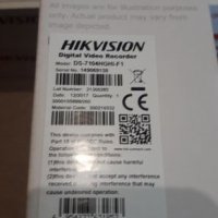 Продавам 4 канален DVR Hikvision DS-7104HGHI-F1 720P 1MP 2MP 1080Lite+подарък, снимка 2 - Други - 22067163