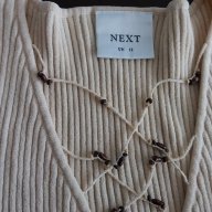 Дамска блуза с дълъг ръкав, фино плетиво, бежова Некст 12 +, снимка 3 - Блузи с дълъг ръкав и пуловери - 17976252