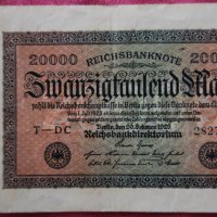 20000 марки 1923 Германия, снимка 1 - Нумизматика и бонистика - 19130998