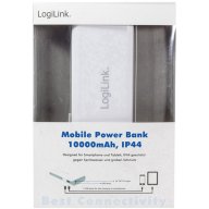 Logilink Mobile Power Bank 10000mAh, IP44 мобилно зарядно за таблети и смартфони, снимка 2 - Външни батерии - 17801698