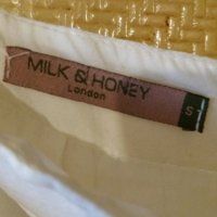 Дам.пола-"MILK & HONEY"-/памук+еластан/-бяла. Закупена от Германия., снимка 3 - Поли - 21937540