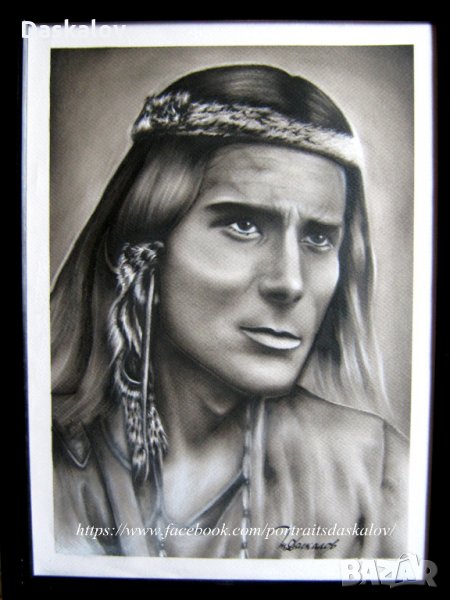 Рисувам портрети с масло по снимка включена рамка със стъкло., снимка 1