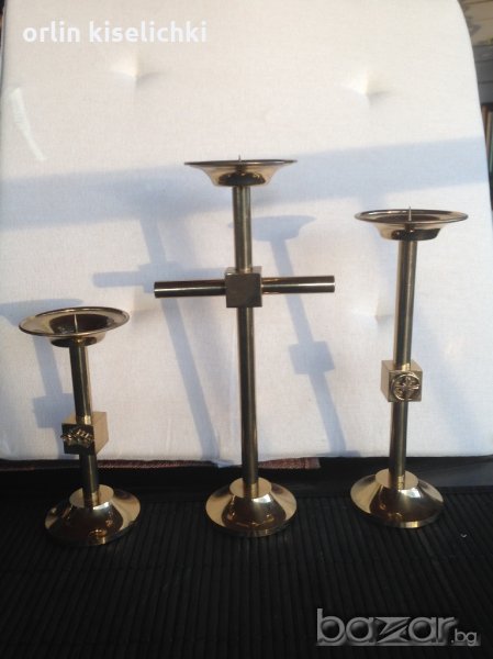 МЕСИНГ 3 братя Месинг - свещници, снимка 1