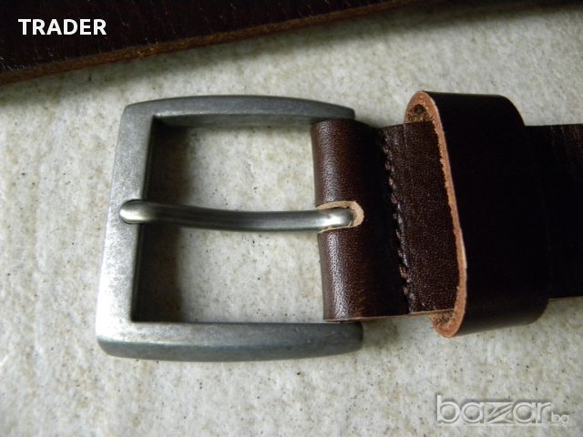   Тъмно кафяв колан 100%  естествена кожа Linea Vero