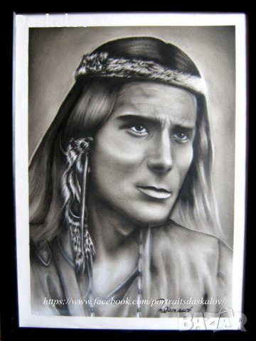 Рисувам портрети с масло по снимка включена рамка със стъкло., снимка 1