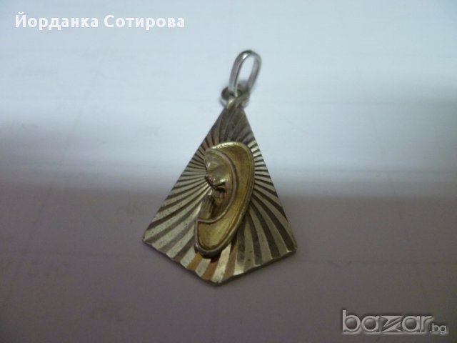 Сребърна икона, снимка 2 - Колиета, медальони, синджири - 13742489