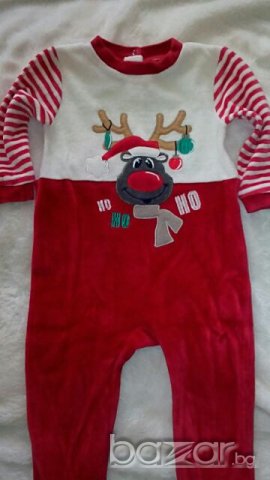 Коледен ромпър 80 см. , снимка 2 - Комплекти за бебе - 19791612