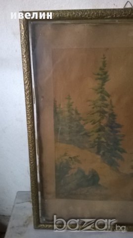 стара картина-пейзаж, снимка 2 - Картини - 18064350