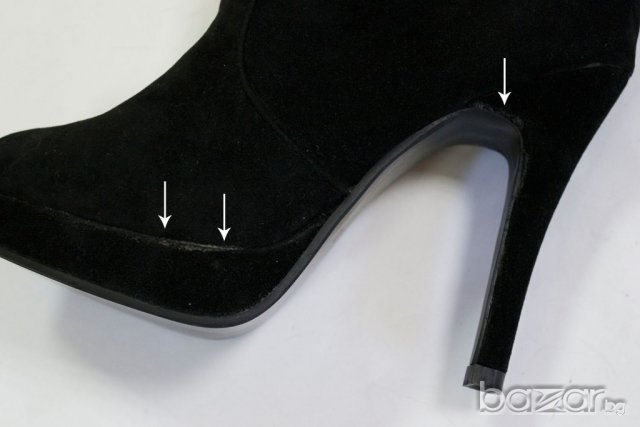 Елегантни ботуши на ток в черно марка Caroline , снимка 7 - Дамски ботуши - 20230205