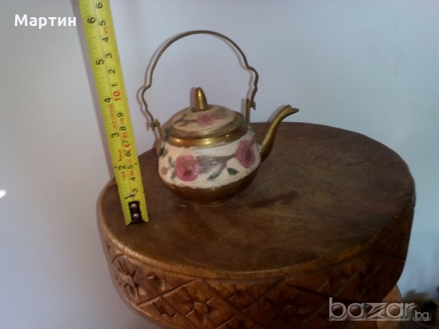 1956г. Масивен бронзов - Чайник - 1 бр. ( 777958) , снимка 4 - Декорация за дома - 18312626