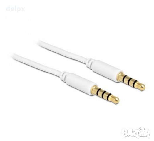 Кабел AUX 3,5mm JACK(м) с 3 пръстена 1m, снимка 1