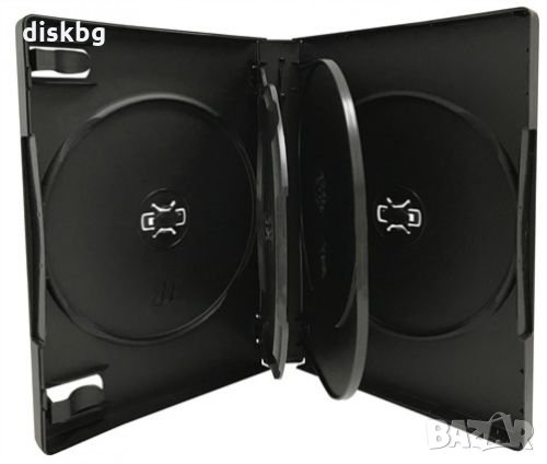 Нова кутия за 5 DVD (DVD Box) 22mm, черна - нови кутии