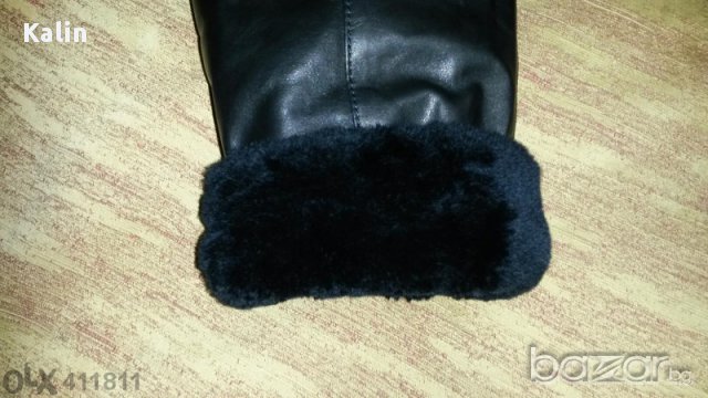 Дизайнерски Черен кожен Кабан, снимка 8 - Якета - 11916795