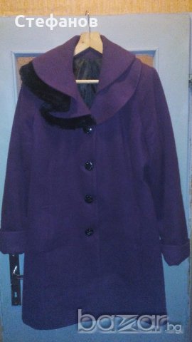 Дамско палто в наситено вишнево-лилав  цвят, снимка 5 - Палта, манта - 19924354