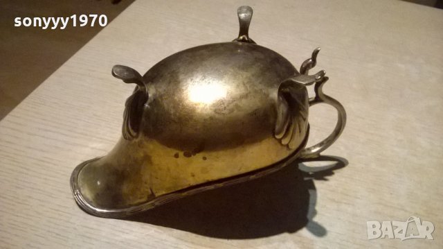 ретро сосиера-мед/месинг-29х11х10см-внос швеицария, снимка 13 - Антикварни и старинни предмети - 23744310