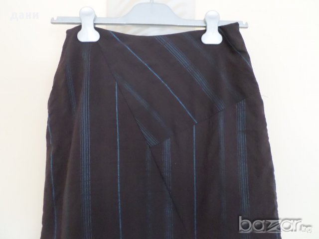 Ефектна пола в кафяв цвят, снимка 5 - Поли - 15188052